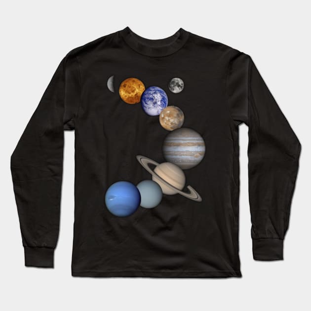 The planets Long Sleeve T-Shirt by Gaming Galaxy Shirts 